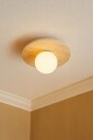 Kummer taklampe - Beige og Hvit