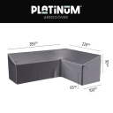 Platinum Aerocover Loungetrekk L HB 285x220x100xH65/90 Venstre Aerocover Antrasitt