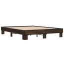  Sengeramme brun eik 150x200 cm konstruert tre og metall 8721102615320
