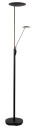 BERGAMO LED Uplight med lesearm – Sort 28W + 5W 183 cm 3000K