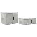  Oppbevaringsskap Betonggrå 127x41x40 cm Konstruert Tre