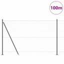  Gjerde med innlegg. Grå 1.4 x 100 m PVC-belagt stål