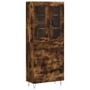  Highboard røkt eik 69,5x34x180 cm konstruert tre