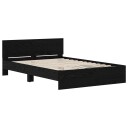 vidaXL Sengestamme med hodegatt Svart eik 140 x 190 cm Konstruert tre