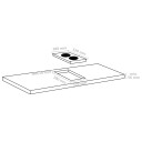 vidaXL Induksjonstopp med 2 plater Flexizone berøringskontroll 3500W