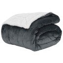 vidaXL Kastteppe Mørkegrå 130 x 150 cm Fleece