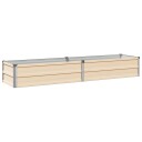 vidaXL Hevet Hagebed Elfenben 160 x 40 x 24 cm kaldvalset stål