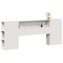  Hodegavl med oppbevaring hvit 200 cm heltre furu 8721158396327