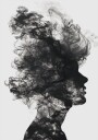 Dissolving Silhouette Abstract Plakat Plakat / 70x100cm