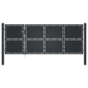  Hageport stål 350x125 cm antrasitt