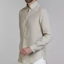 Hansen & Jacob Herre Skjorter Beige M,