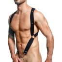 MaleBasics DNGEON Crossback Sele med Penisring - Svart