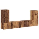  TV benksett 4 pcs Gamle tre Konstruert tre