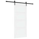 vidaXL Skyvedør med tilbehør Hvit 86x198.5 cm Solid tre Furu