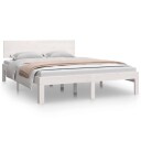 vidaXL Sengeramme hvit heltre 150x200 cm 5FT King Size
