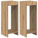 vidaXL Planteholder 2 pcs Artisan Eik 30 x 30 x 80 cm Konstruert tre