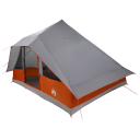 Tipi telt med tak Grå og Oransje 364 x 281 x 257 cm taft