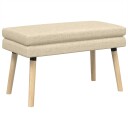 vidaXL Dobbel-lags benk Krem 80 x 40 x 47 cm Stoff