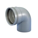 Wavin Wafix 110 mm Avløpsbend 87° med Fix-lock Tettingsringer
