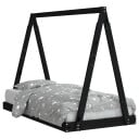 Barnesengeramme svart 80x160 cm heltre furu