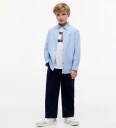 Tommy Hilfiger Baggy Pleated Chino Pant   Navy   128