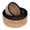 Dixie Emil seagrass kurv small 4-pakning Natur-svart