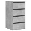  Kommode betonggrå 40x41x76 cm konstruert tre