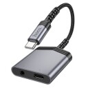 USB-C-adapter 1xUSB-C til 1xUSB-C og 3,5 mm-kontakt