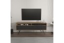 Anvor TV-benk 140 cm - Valnøtt/Sort