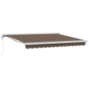  Uttrekkbar markise Gråbrun 300 x 250 cm Stoff og Metall