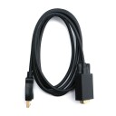 ELETRA DISPLAYPORT 1.1 - VGA 2M KABEL, SVART