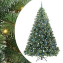  Kunstig juletre med 300 LED med stativ grønn 240 cm PE og PVC