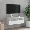 vidaXL Vegghengt TV-benk hvit 80x30x30 cm konstruert tre 8721012254527