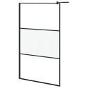 Dusjvegg 115x195 cm frostet ESG-glass svart