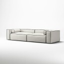 Decotique Grand Hue 4 Seter Sofa Steam White / Mine Graphite