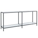vidaXL Konsollbord hvit 180x35x75,5 cm herdet glass