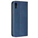 iPhone XR Retro Lommebok-deksel med Magnetisk Lukning Blå