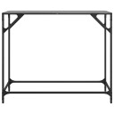  Konsollbord med svart glassplate 98x35x81 cm stål 846021