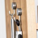 Sølvfargede magnetkroker i rustfritt stål med elegant design