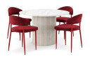 Scandinavian Choice Uppveda Spisebord 120 cm Rund med 4 stk Jairam Matstkolar Hvit