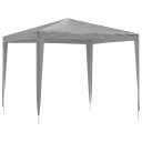 vidaXL Partytelt 250 x 250 x 240 cm Lysegrå PE og stål