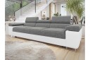 Gabina Sovesofa 3 seter i Kunstlær   Hvit / Mørkegrå