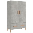vidaXL Highboard betonggrå 70x31x115 cm konstruert tre
