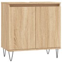 vidaXL Servantskap sonoma eik 58x33x60 cm konstruert tre