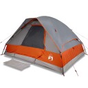 vidaXL telt for camping 2 personer grå og oransje vanntett