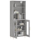 vidaXL Highboard grå sonoma 69,5x34x180 cm konstruert tre 8720845926748