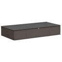 vidaXL Lagerboks med gjennomsiktig toppvindu Grå 100 x 50 x 18 cm