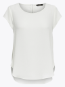 Only Vic Short Sleeve Solid Top Hvit 34