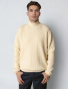 Clean Cut Copenhagen Pepe Turtleneck Knit - Cream - XXL