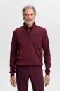 J. Lindeberg Kiyan Quarter Zip Sweater   Burgundy   L